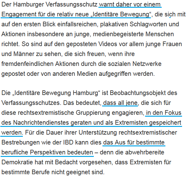 (Quelle: http://www.hamburg.de/innenbehoerde/6717702/verfassungsschutz-identitaere/; 16.08.2016)